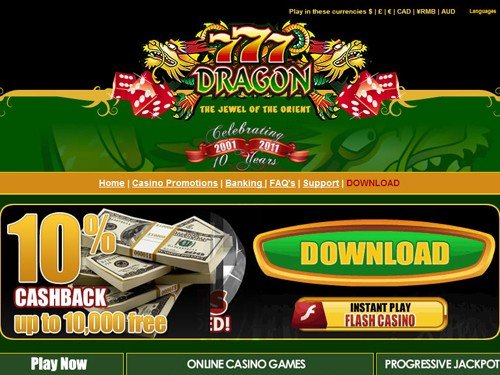 777 Dragon Casino CashBack Bonus